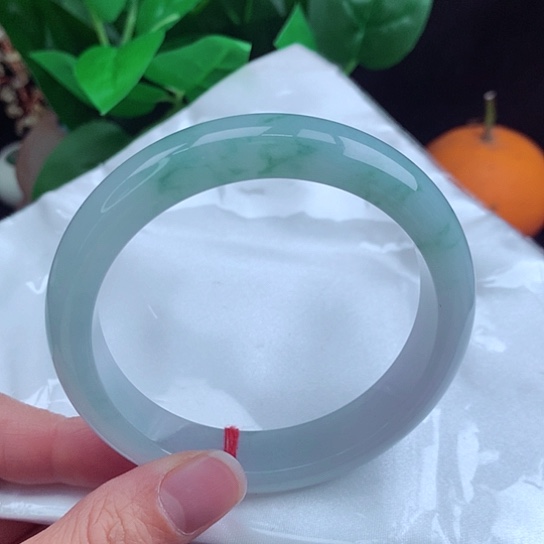 翡翠手镯未镶嵌  正圈61 冰飘花