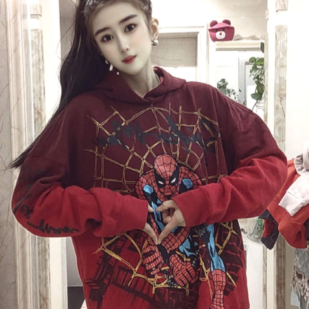 外贸休闲连帽薄绒潮牌卫衣071（无帽绳）