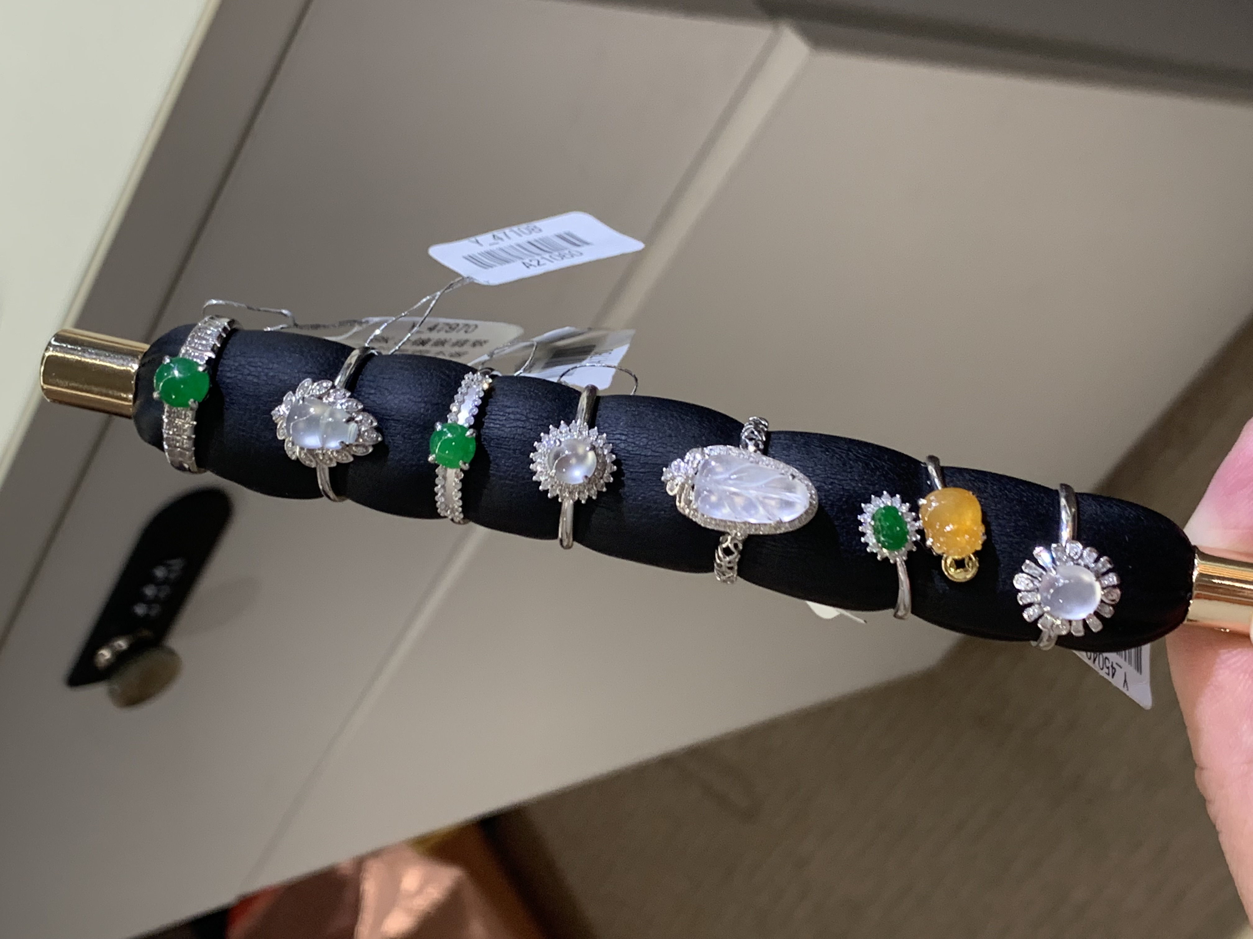 【小鱼严选 戒指棒】翡翠戒指-多样性发一件-18K金镶嵌-XY01 |CXQ21