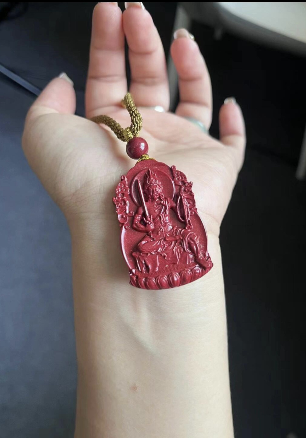 含辰砂工艺品含辰砂工艺紫金砂本命佛挂件男女款