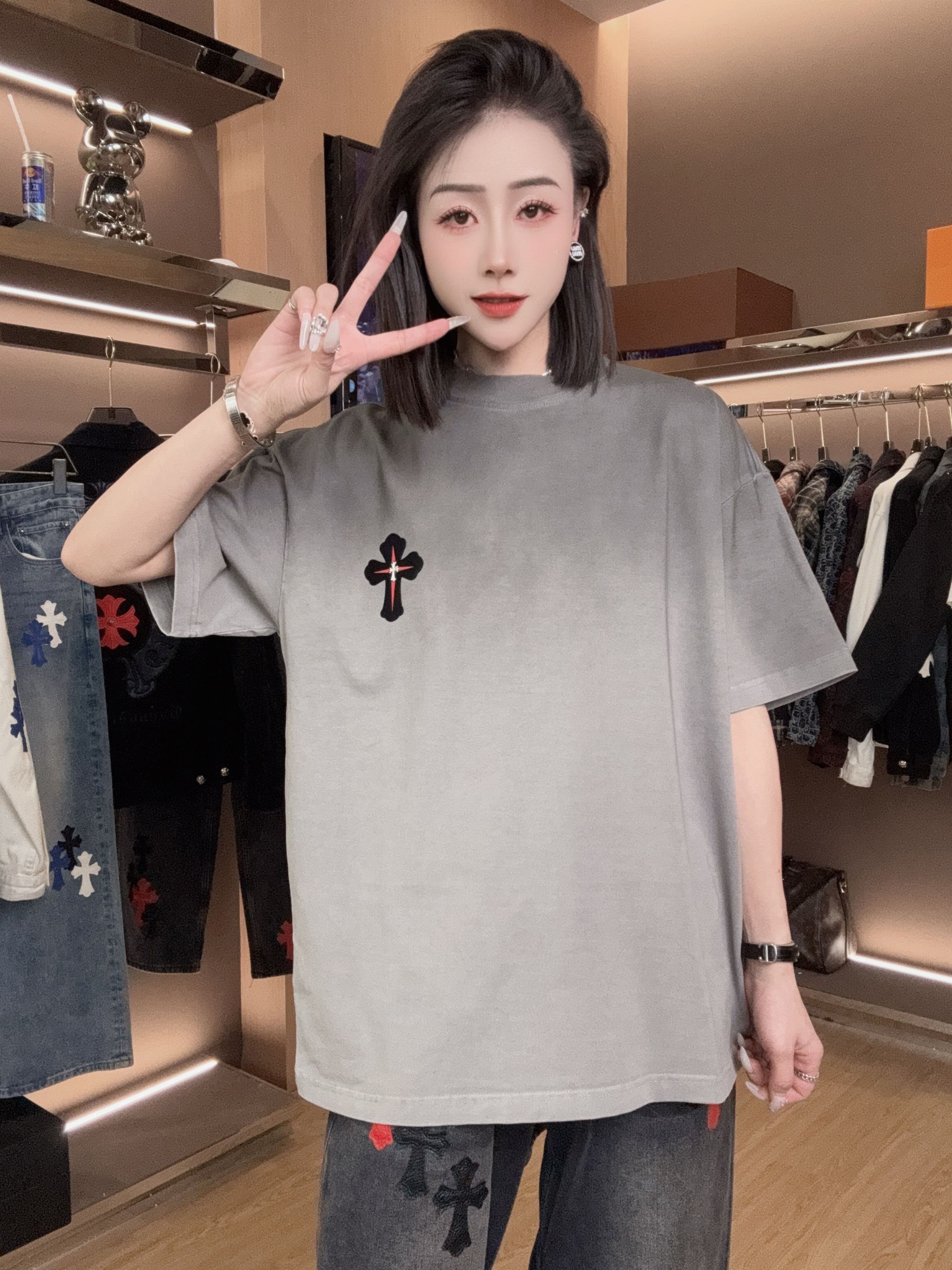 【甜甜专属】2025夏季新款时尚潮流百搭短袖 7905