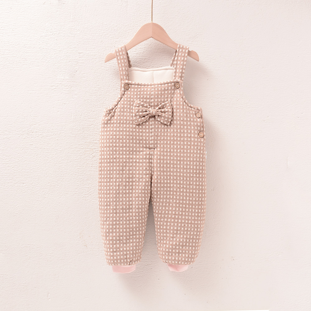 400g宝宝背带裤加棉加厚冬季0一4岁可开档男童女童宝宝冬季棉裤