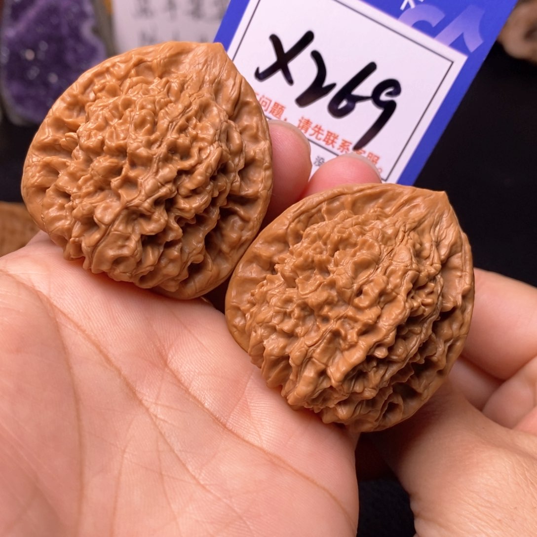 文玩核桃把件44官帽x269