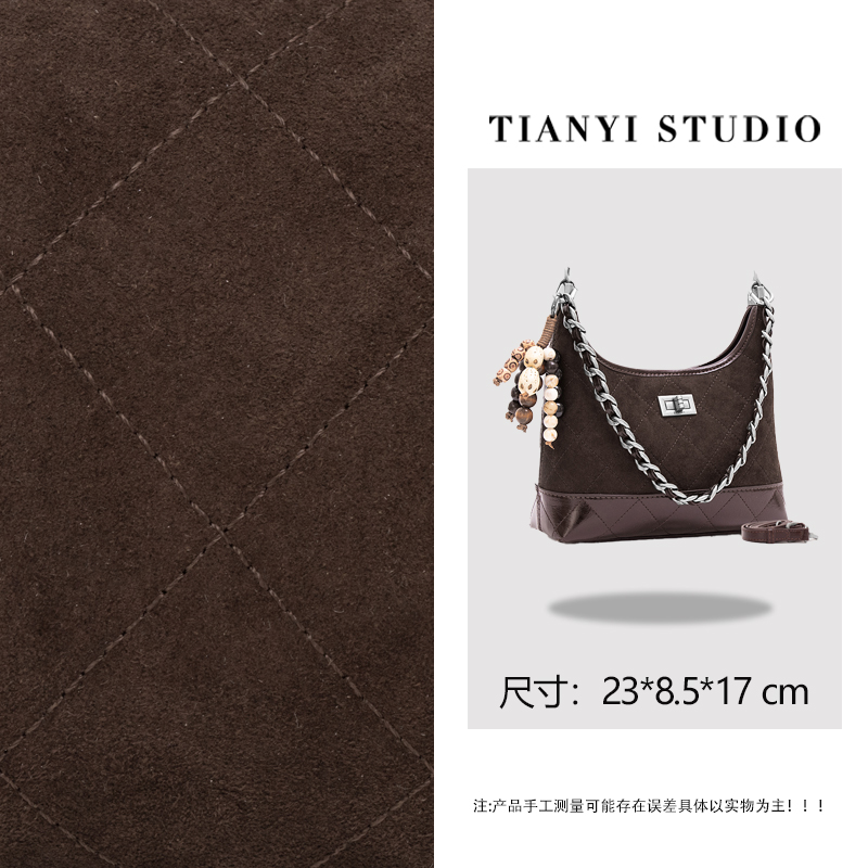 【天一甄选】ZT-D8082-磨砂咖  轻奢高级韩版单肩时尚简约女包