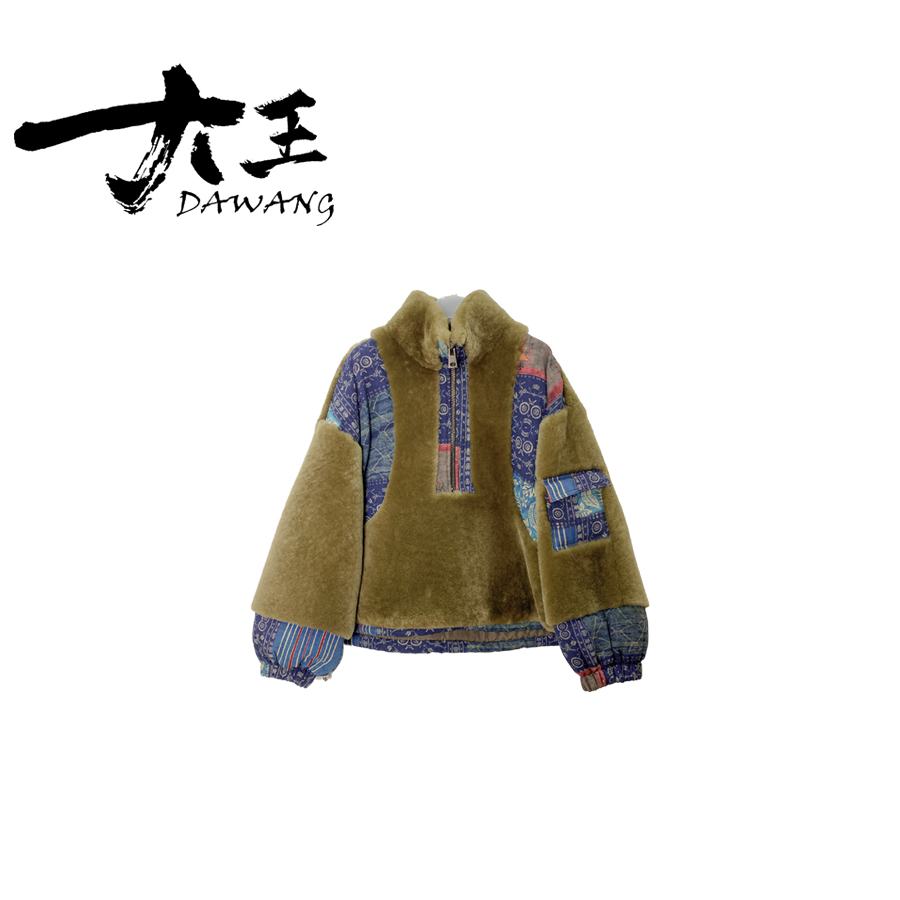 DAWANG | 2025设计师款洋气皮毛一体鹅绒服A601