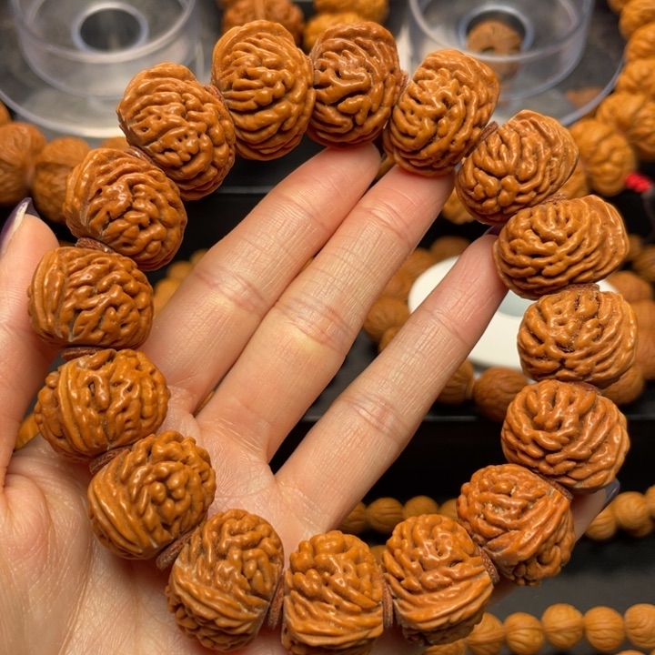 桃核手串龙纹桃核