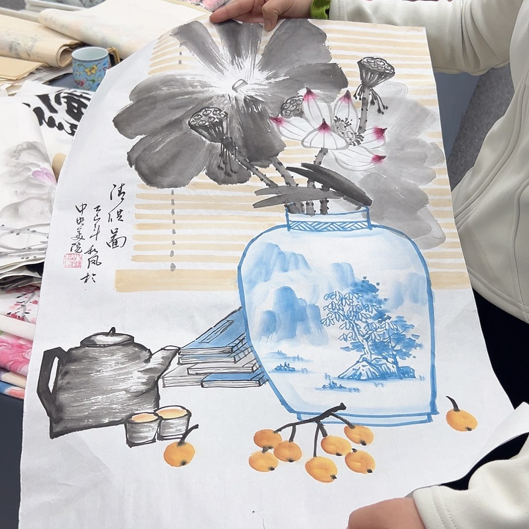 国画纯手绘字画教程分享