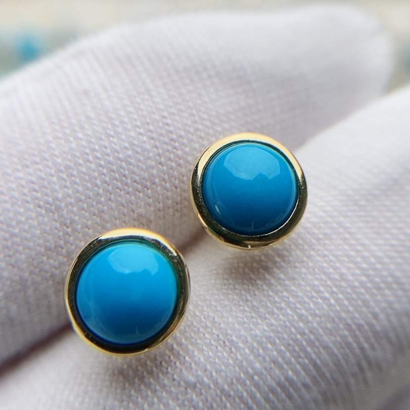 【闪购商品】绿松石珠宝奇石18K金镶嵌