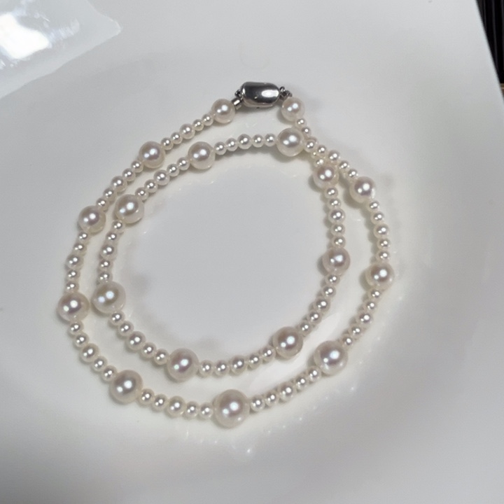 淡水珍珠颈饰银S925镶嵌z**✨