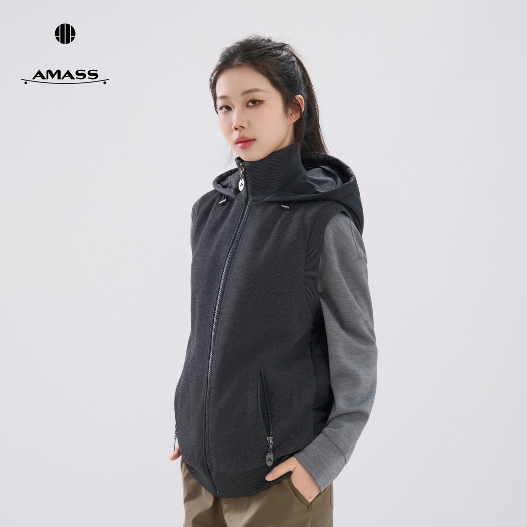 阿玛施【官方正品】26年早春百搭造型休闲宽松新雪丽马甲外套540147