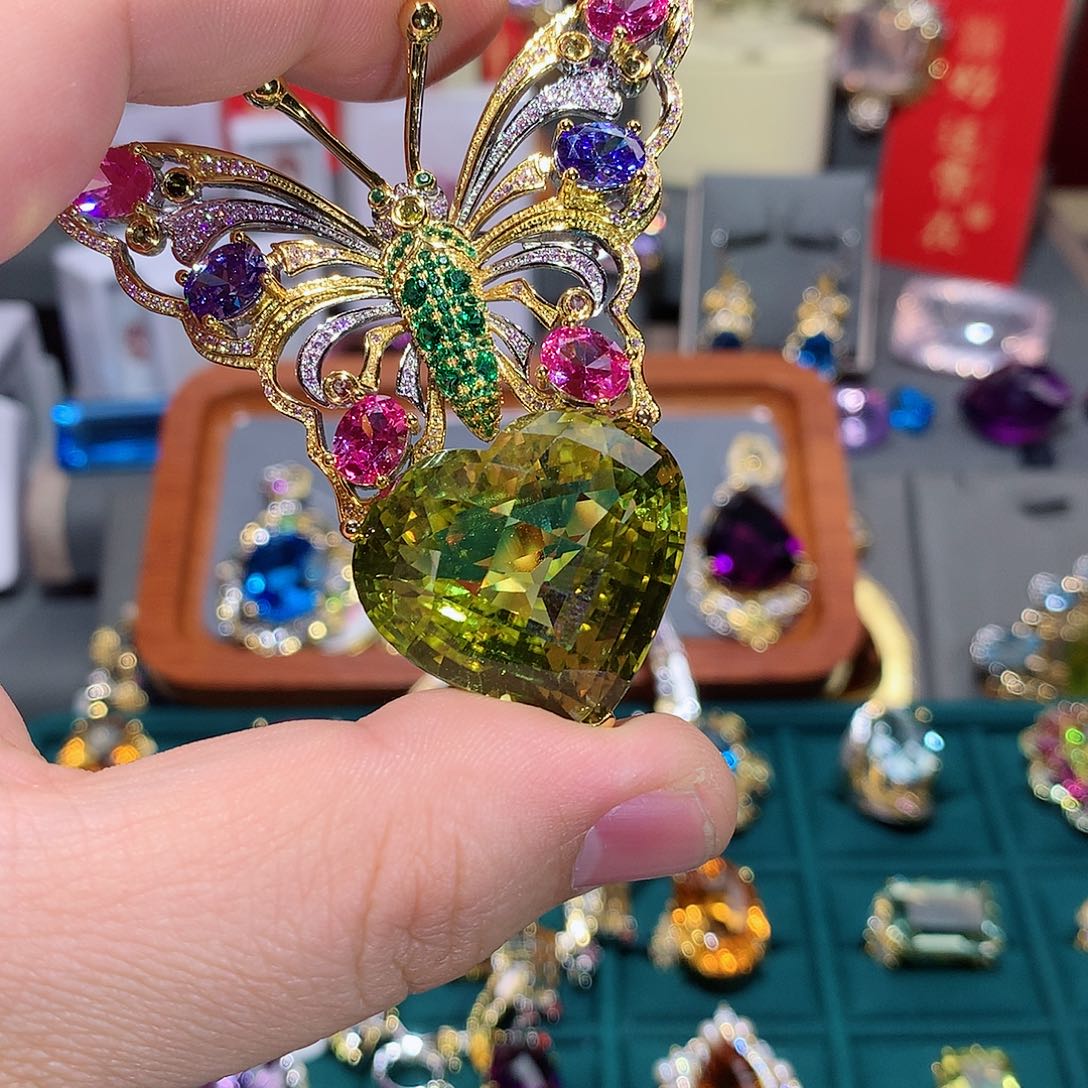 水晶颈饰银S925镶嵌秋*吊坠