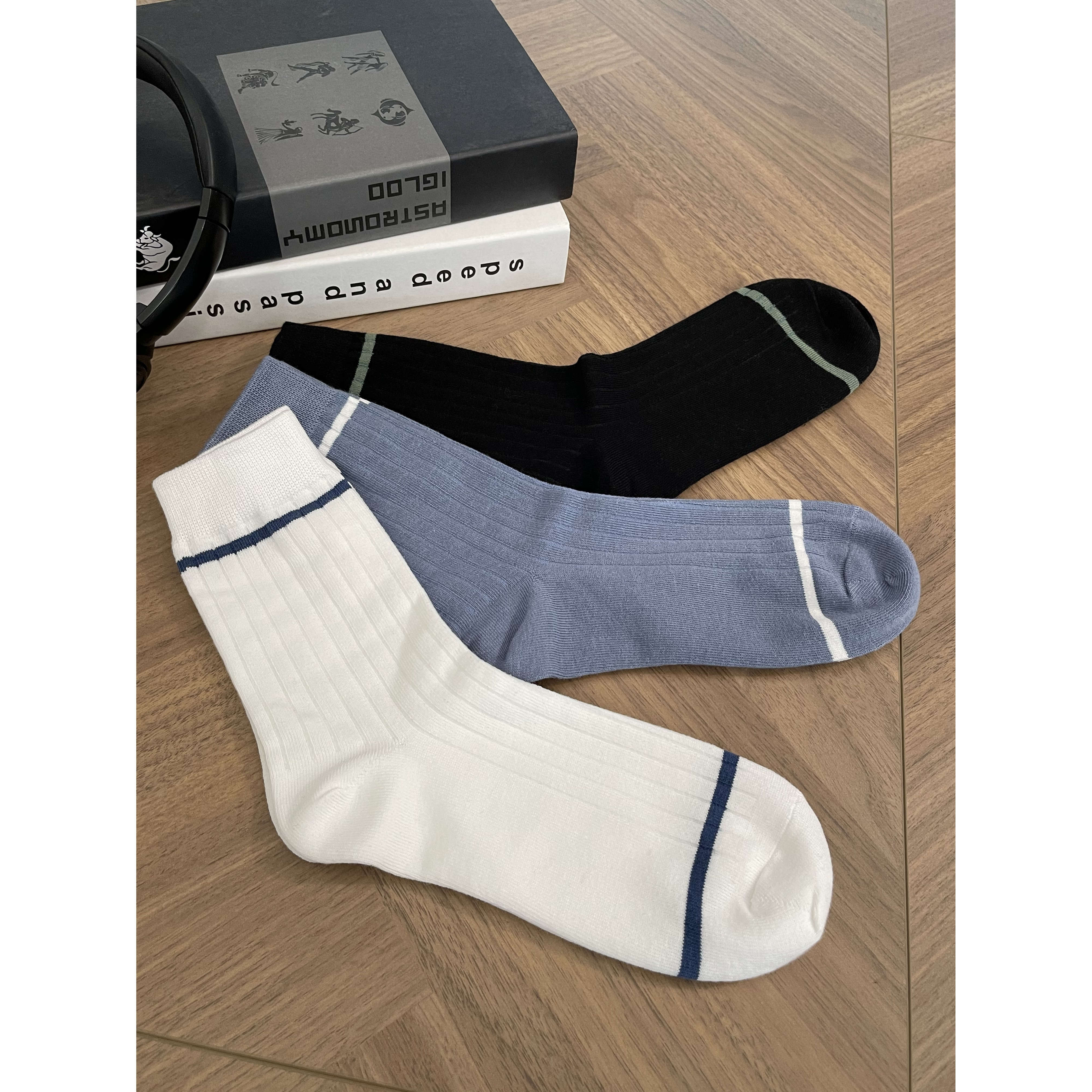 【晴】潮牌常规厚度吸汗透气高筒袜学院风袜子亲子袜