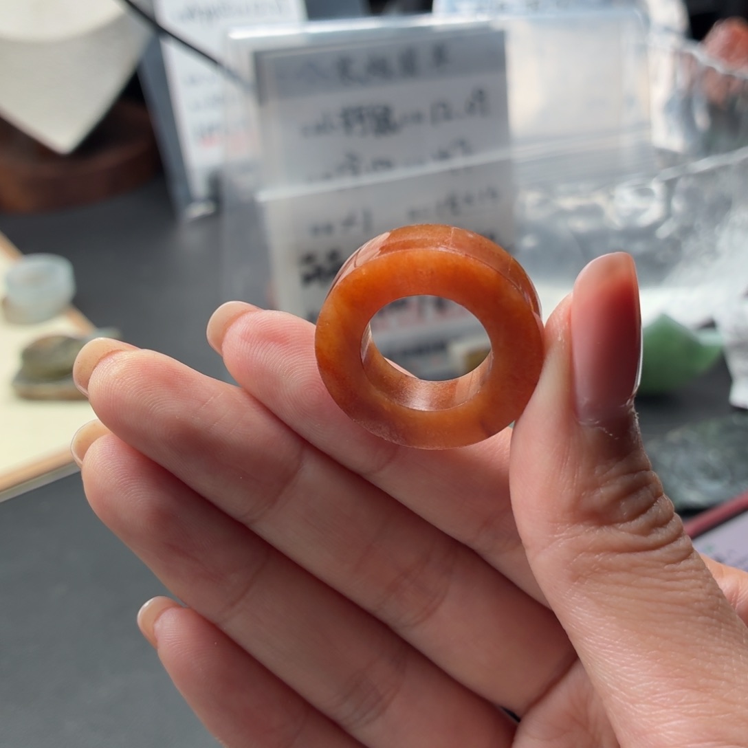 未镶嵌定制翡翠?**鼠红红火火15.5号圈订金3000