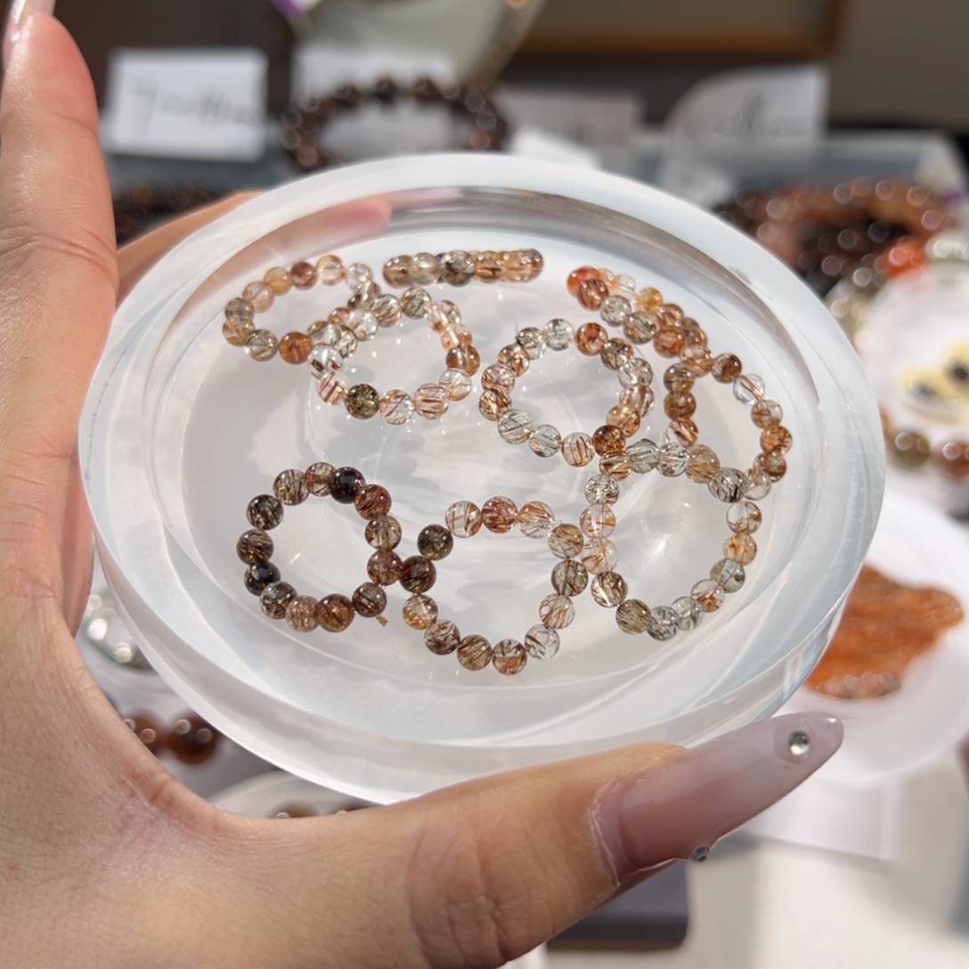 小***_未镶嵌水晶手链黑金超七戒圈