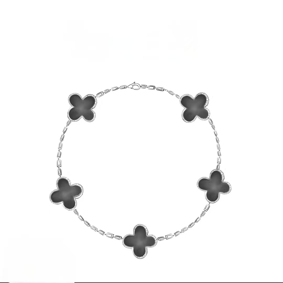 合金手链 高端CNC高品质幸运草五花手链