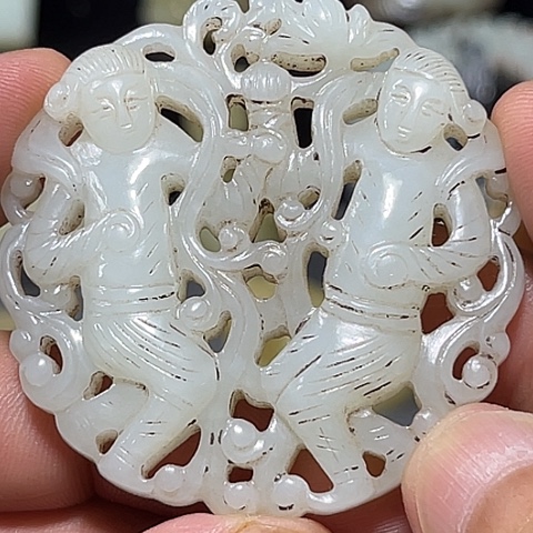 和田玉未镶嵌挂件