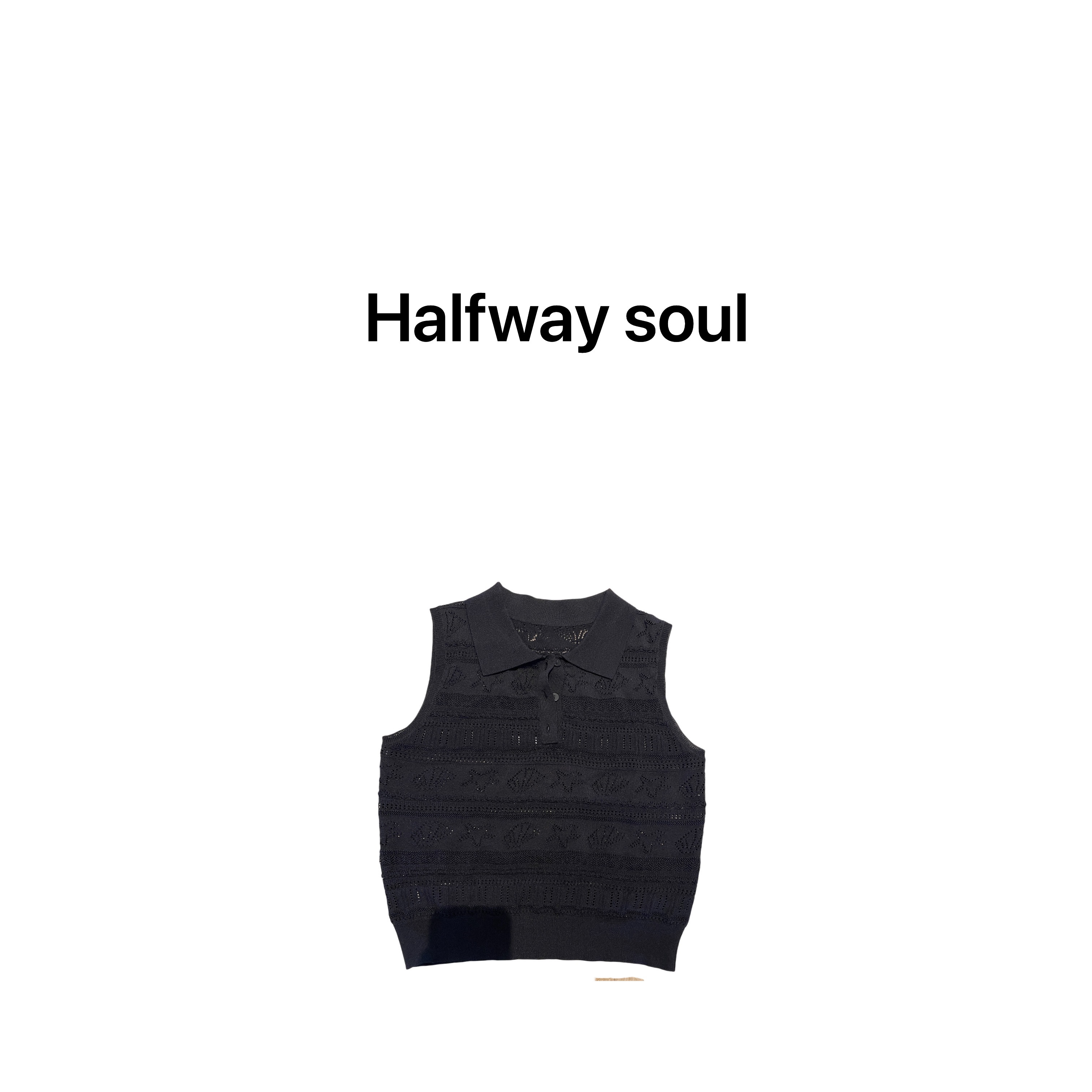 Halfway soul 2025《 赫本》 楼空冰丝质感针织上衣