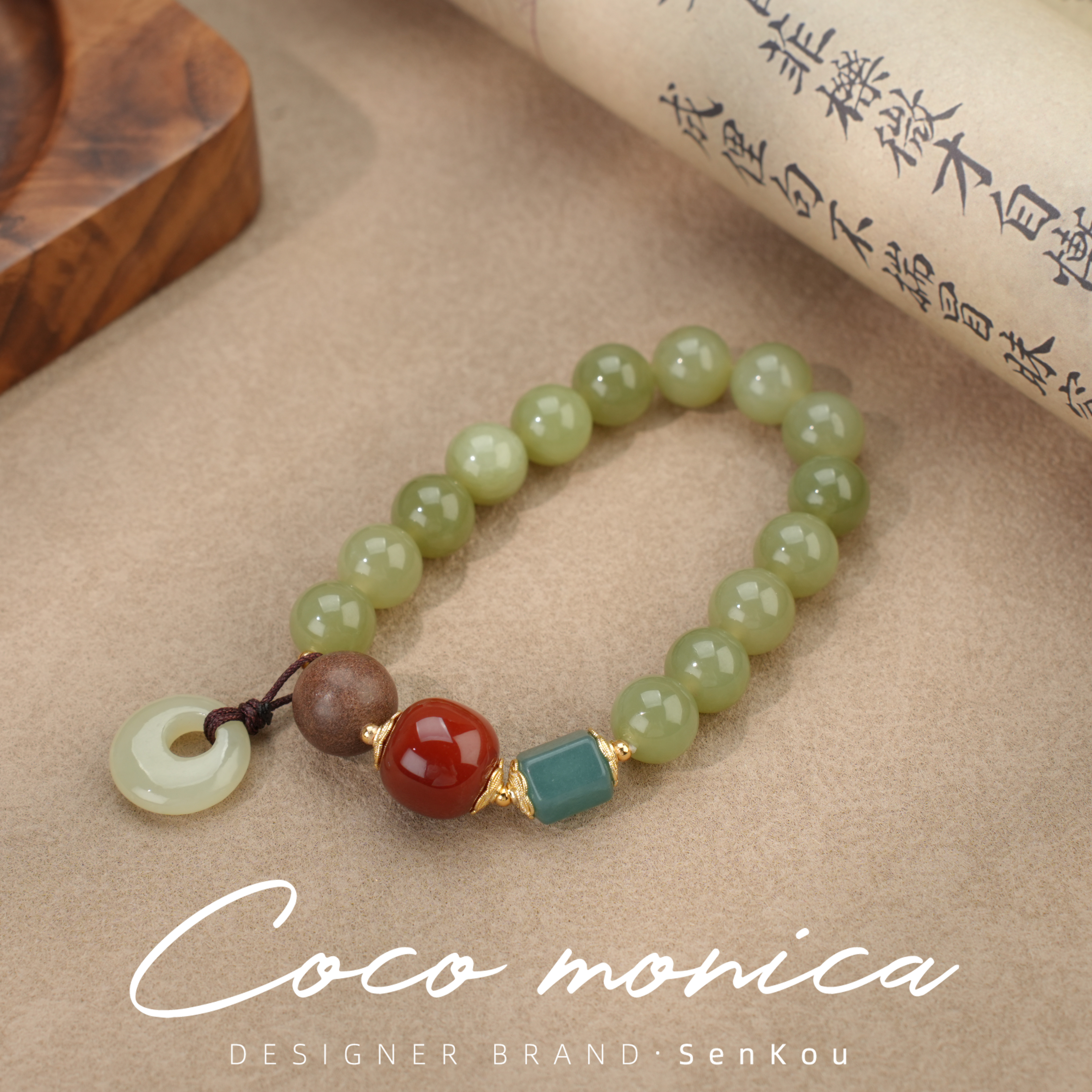 和田玉女款百搭手链手串 AS408