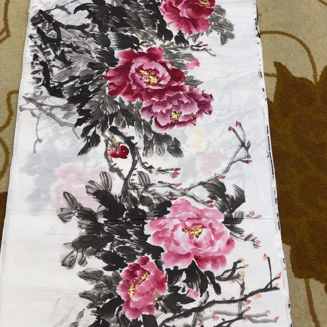 国画顾传吉四尺花鸟艺