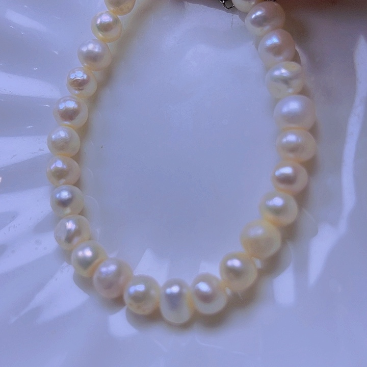 淡水珍珠手绳合金