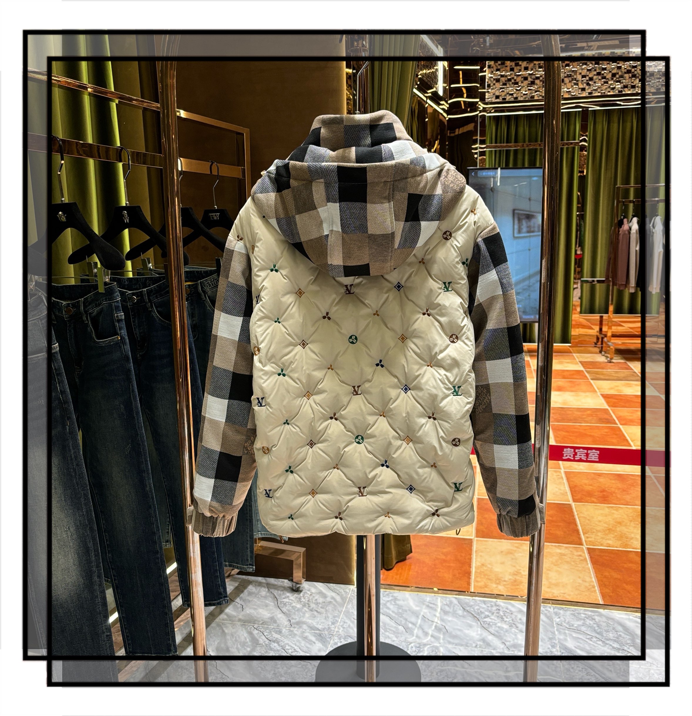 TD-【雍容华贵】秋冬重工刺绣白鸭绒羽绒服 情侣外套  伍88827