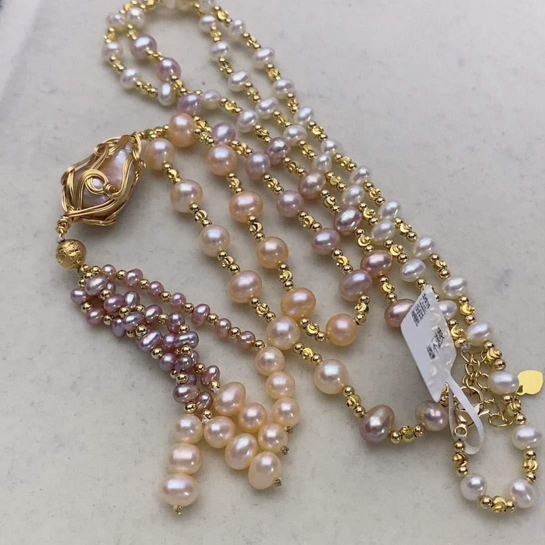 【闪购商品】淡水珍珠毛衣链未镶嵌80cm