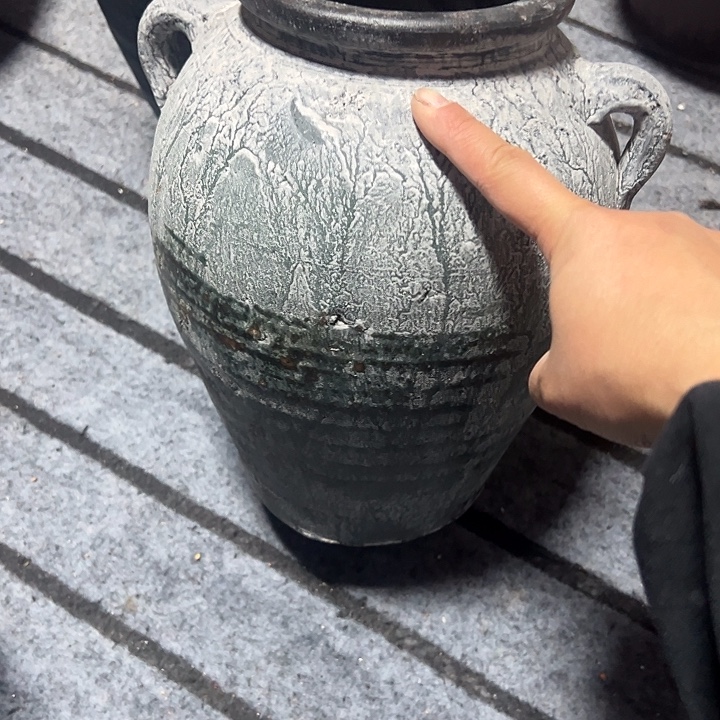 做旧双耳高27口13带孔