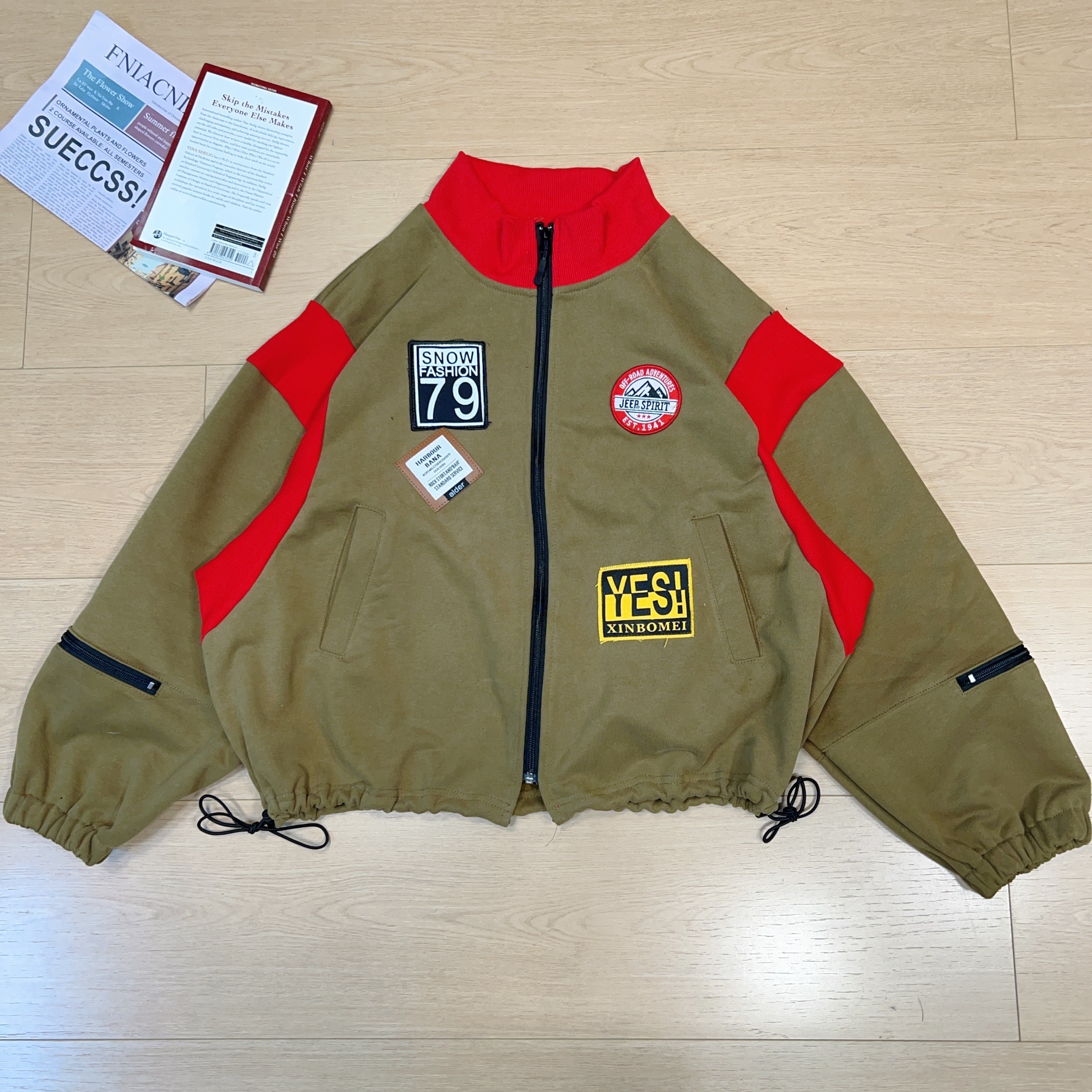 【蟹蟹专属】2025秋季新款潮牌做旧加绒夹克棒球服长袖外套1037