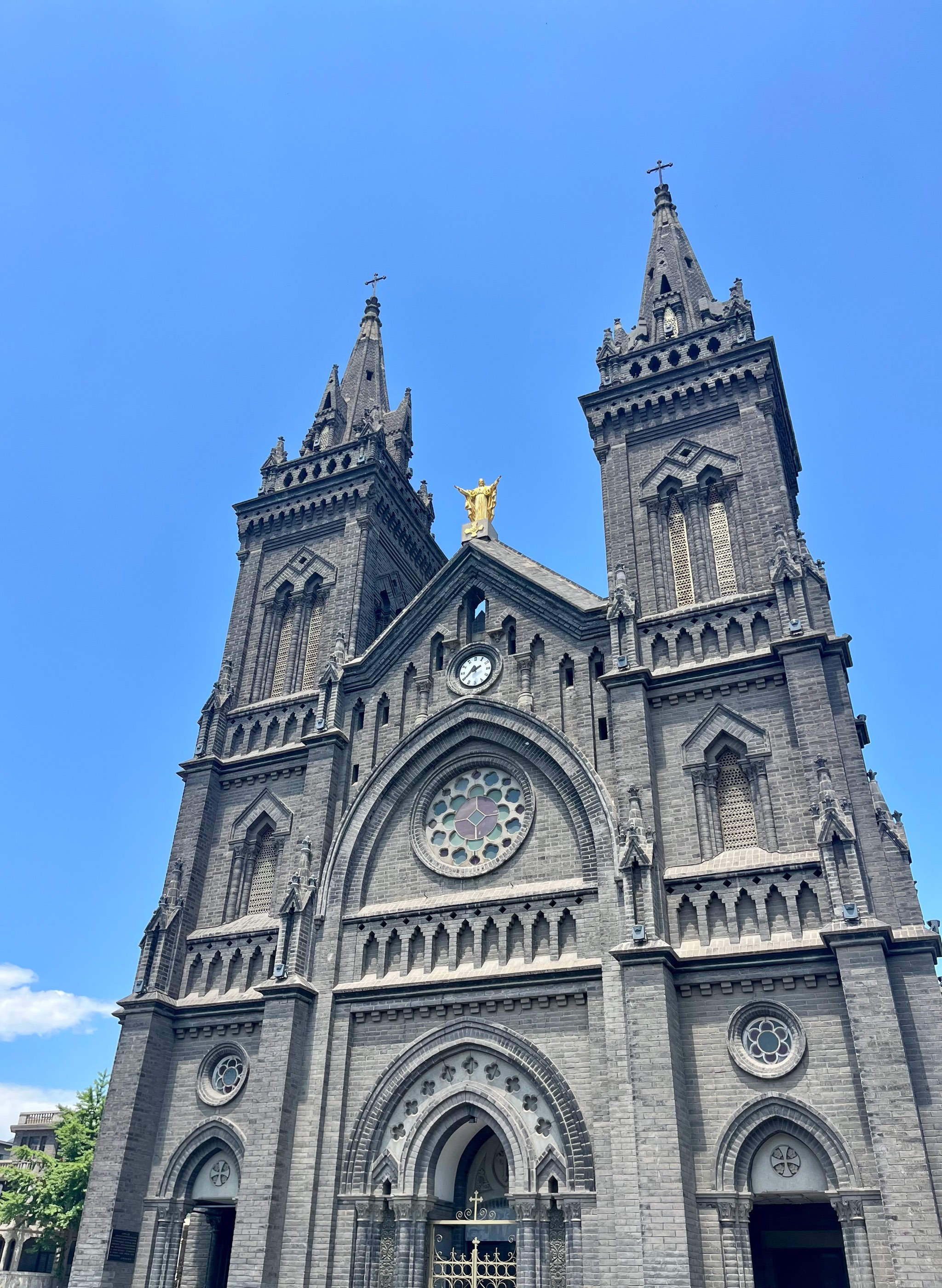 【PP】香香波点双C设计直筒牛仔裤（#1387）