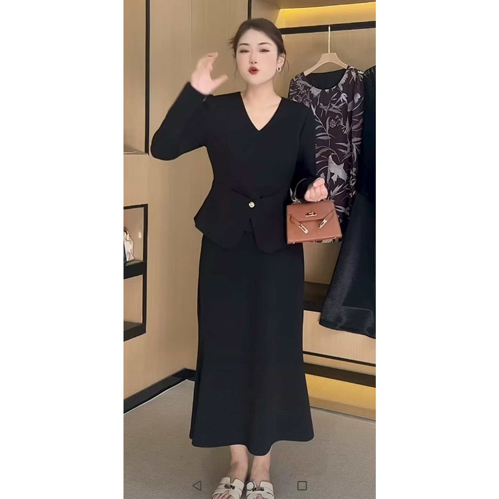【胡小肥】48显瘦大码两件套装3298气质时尚简约轻奢遮肉早秋高级感