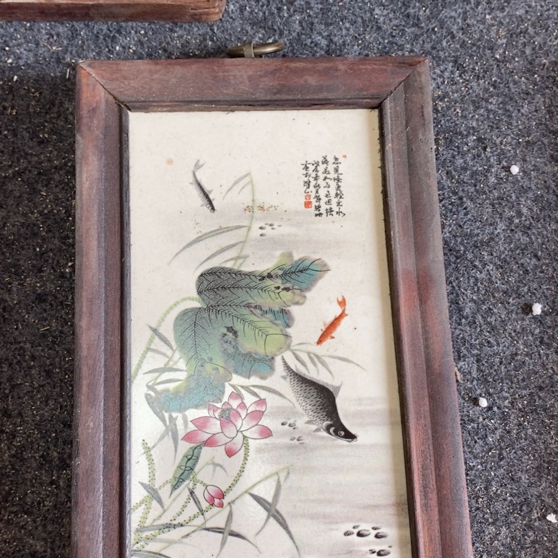 瓷片28*16厘米景德镇瓷板画柴窑烧制