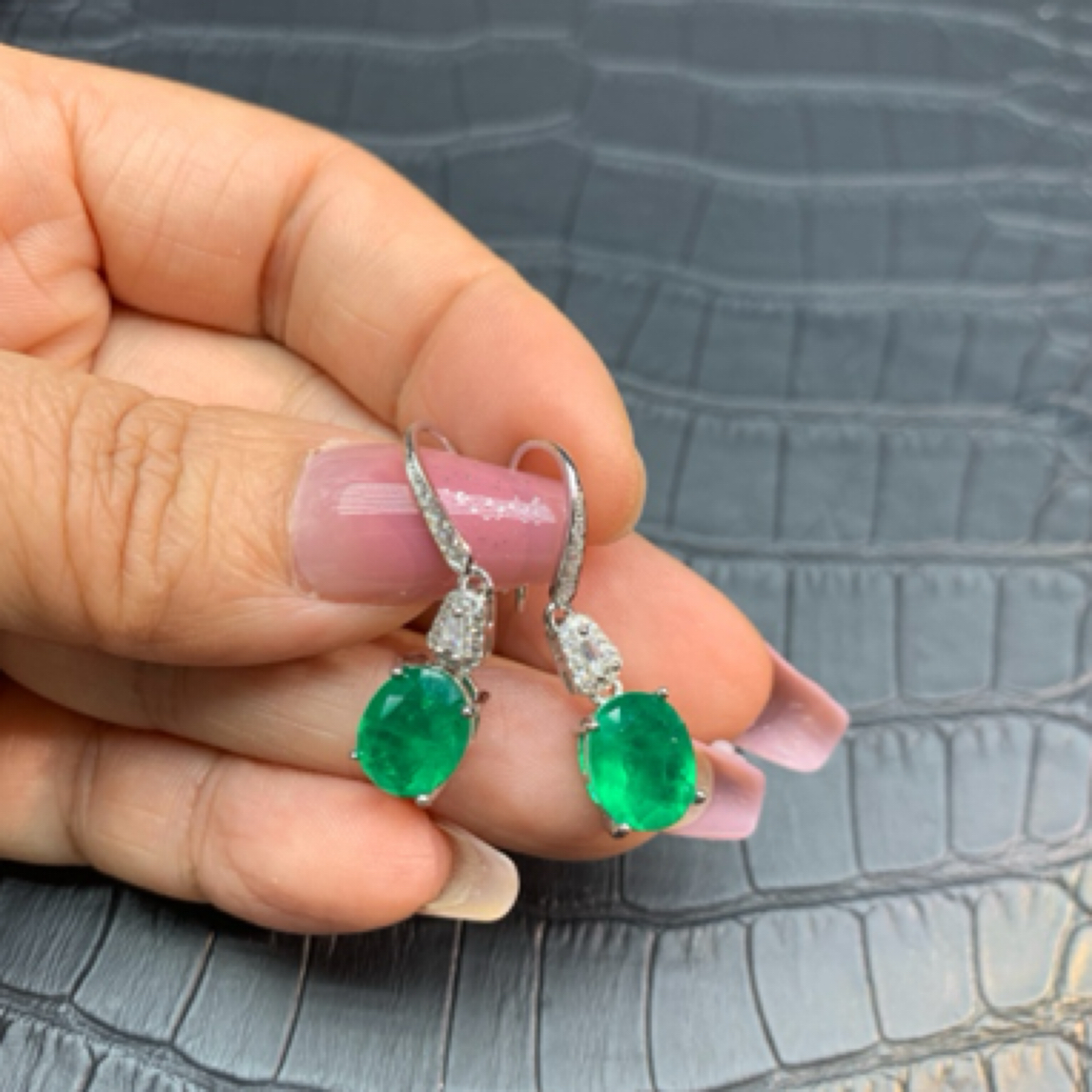 培育祖母绿高定绿色耳环27