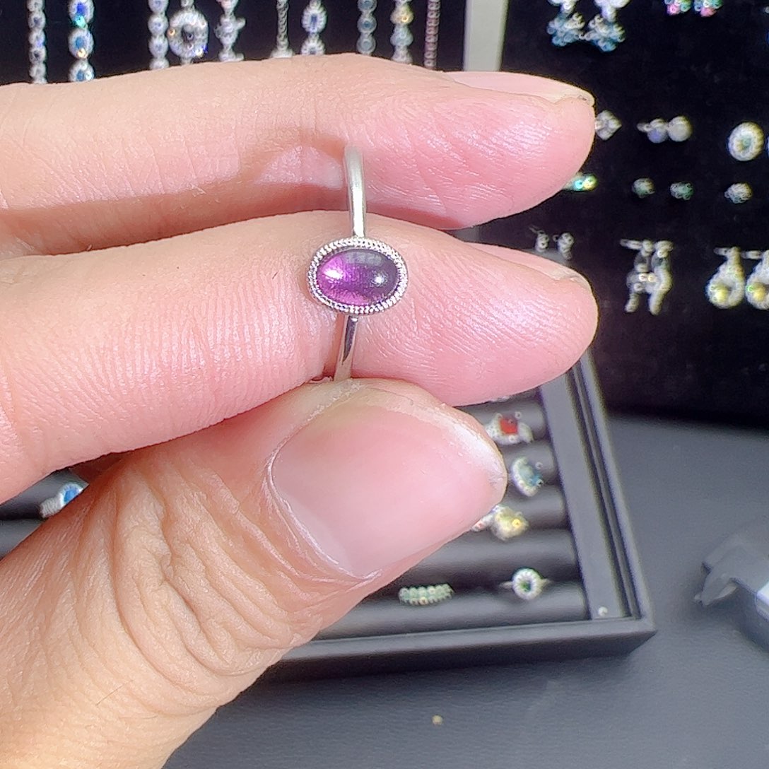 紫晶珠宝半成品银S925镶嵌