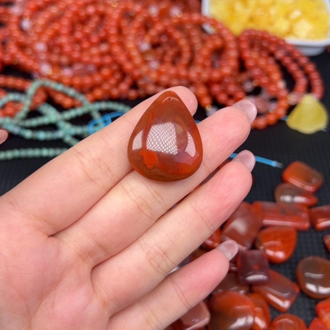 我***雨南红玛瑙未镶嵌吊坠(不含链)
