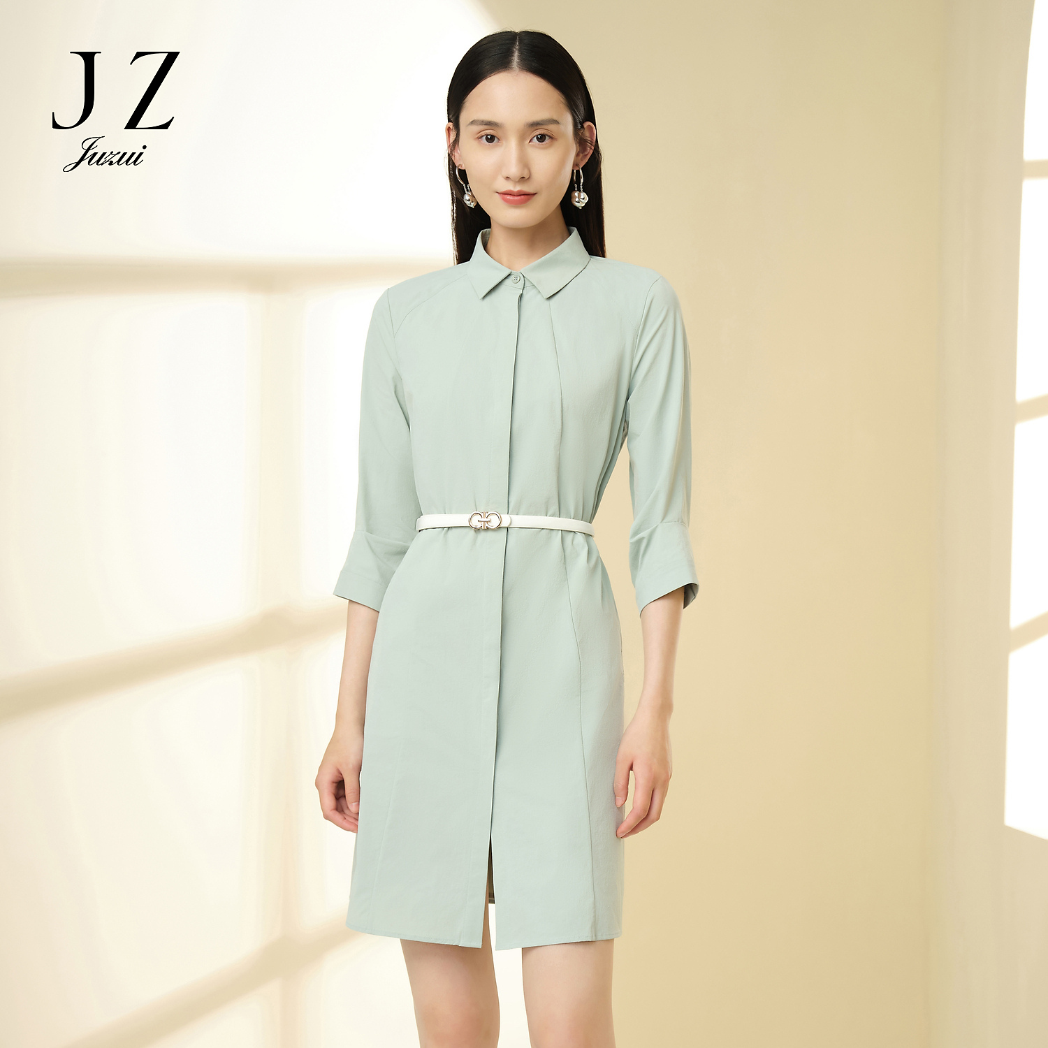 【籽言专属】JZ玖姿JWCC40511商场同款风衣女时尚中长款外套