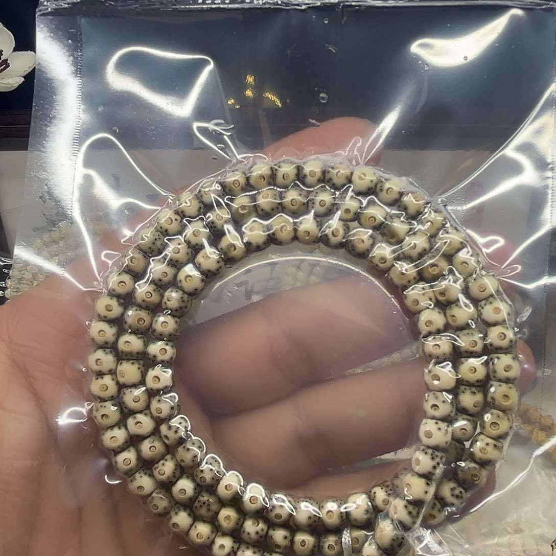 星月菩提手串卡6绿包白双留白