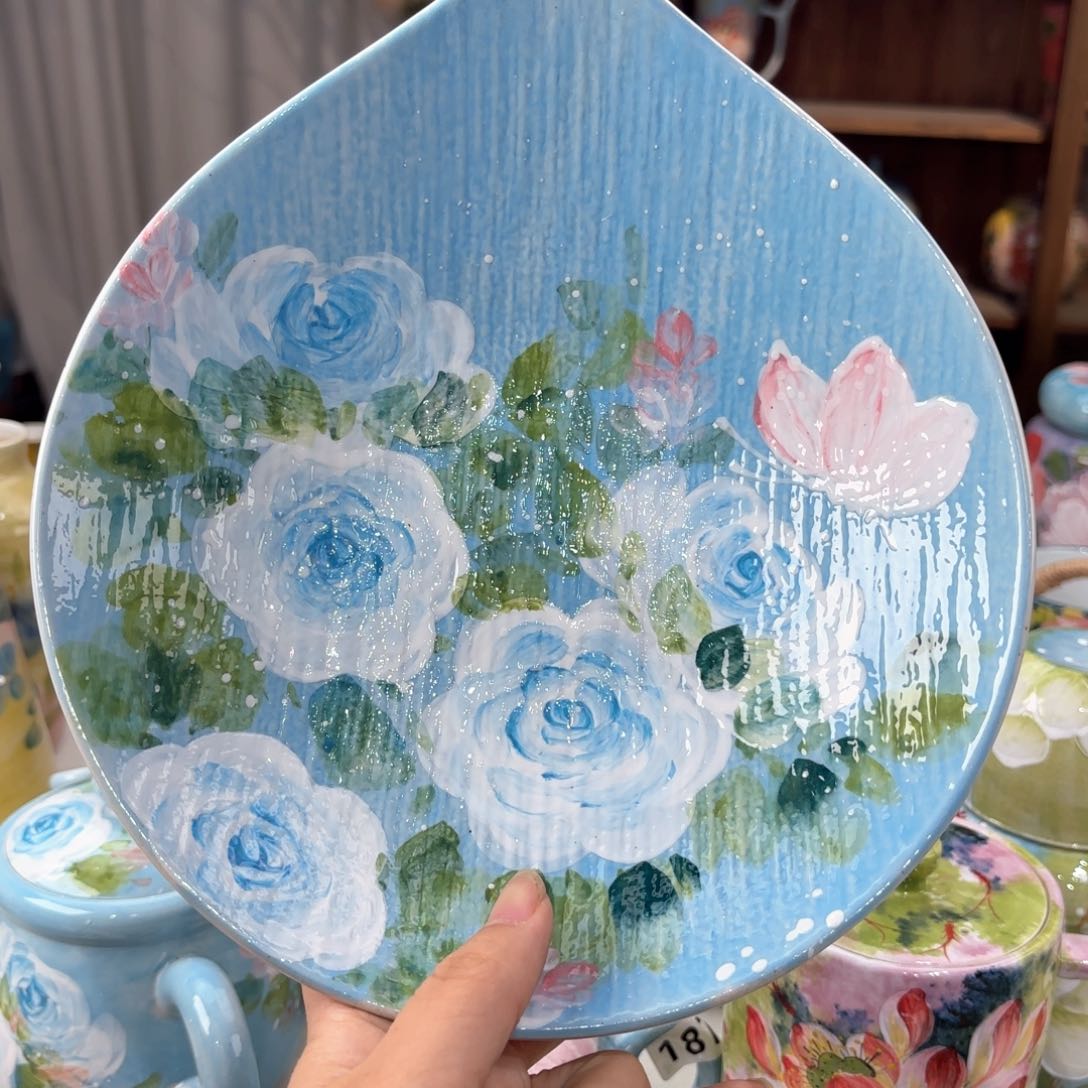 景德镇手绘高温釉下彩陶瓷茶具