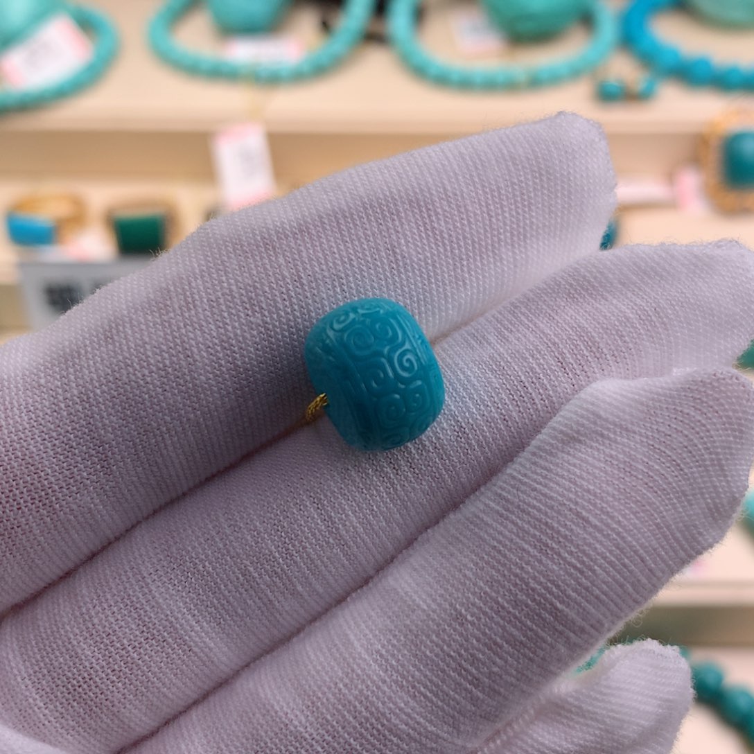 绿松石珠宝奇石未镶嵌12.5-9.1