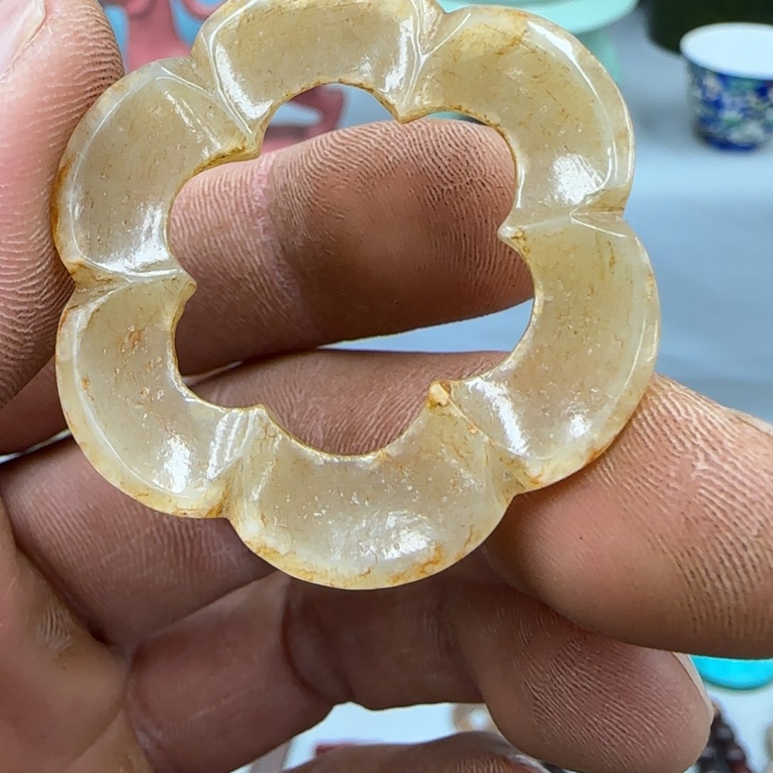 未镶嵌和田玉（糖玉）珠宝奇石青*
