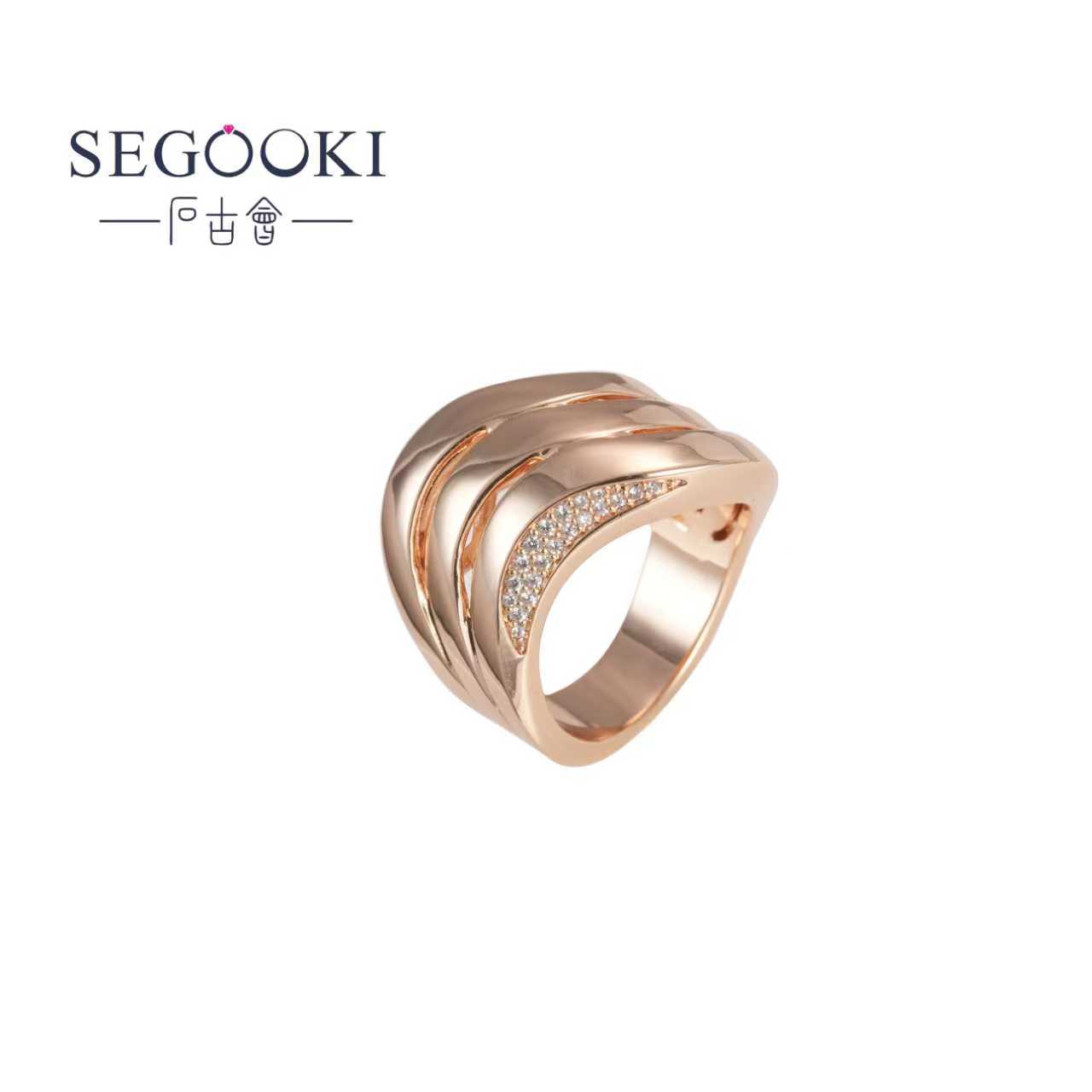 SEGOOKI【心流系列】镀18K 设计款戒指-S057
