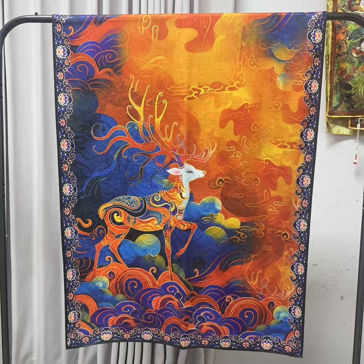 SJ458【九色神鹿】双色双面丝巾围巾180*70