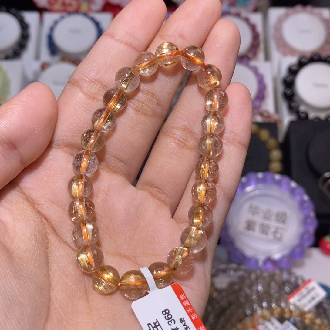 【闪购商品】发晶手链未镶嵌大***?钛晶7.8mm