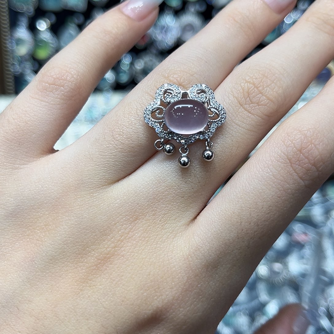 ウ***i萤石吊坠银S925镶嵌