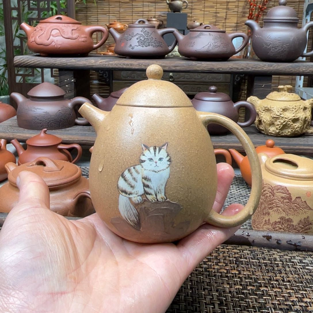 紫砂茶壶宜兴原矿紫砂手工制200