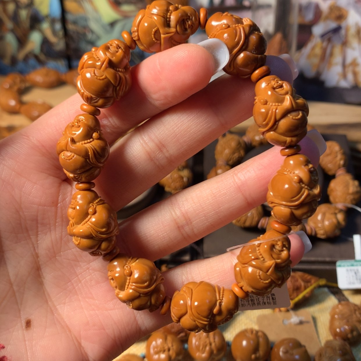 【闪购商品】橄榄核手串1.6 一心向佛