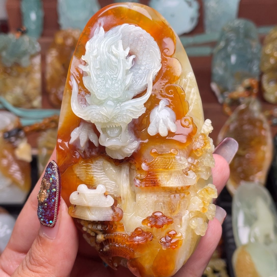 蛇纹石玉颈饰未镶嵌c*