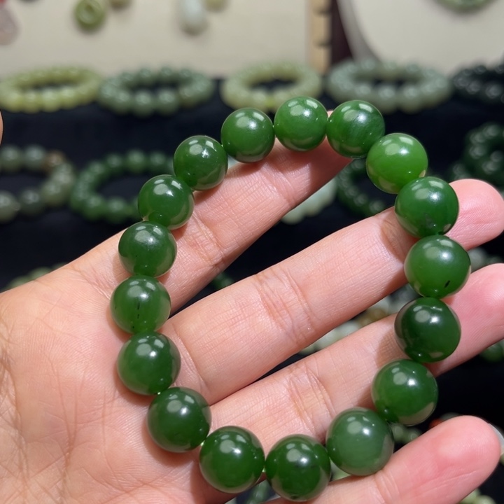 和田玉未镶嵌手链卡12