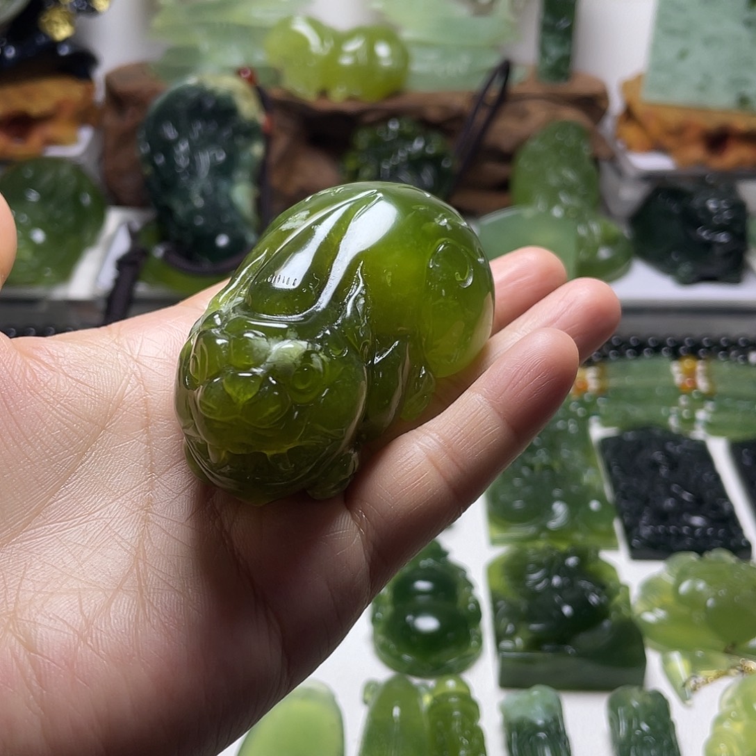 蛇纹石玉未镶嵌手把