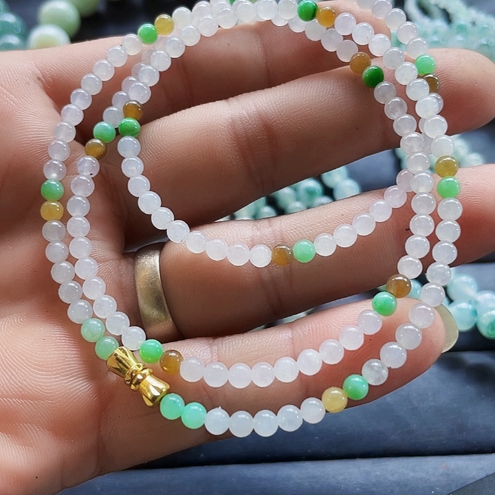 定制翡翠未镶嵌小米珠