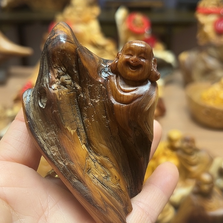 柏木太行崖柏手把摆件